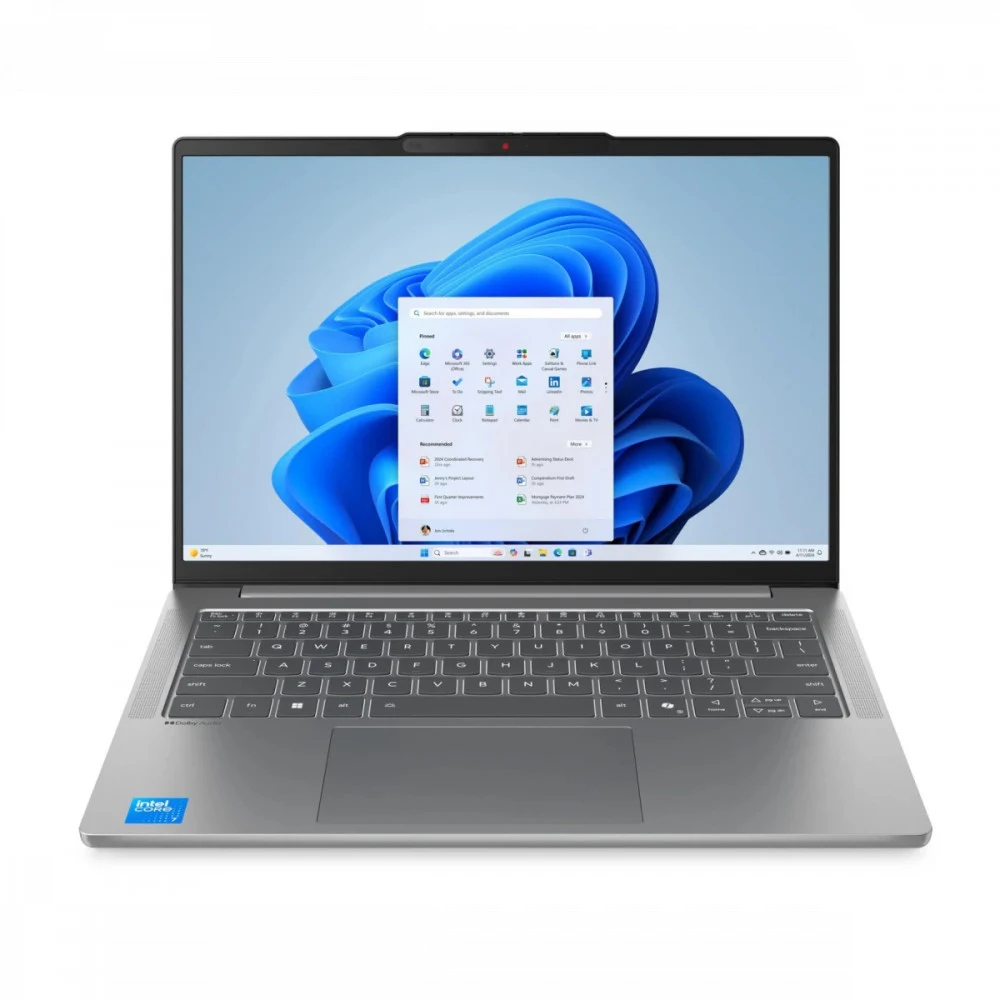 Ноутбук/ Lenovo IdeaPad Slim 5 14IRH10R 14"(1920x1200 OLED)/Intel Core 5 210H(2.2Ghz)/32768Mb/1024PCISSDGb/noDVD/Int:Intel® Graphics/Cam/BT/WiFi/60WHr/war 1y/1.39kg/luna grey/noOS + 65W, RU kbd