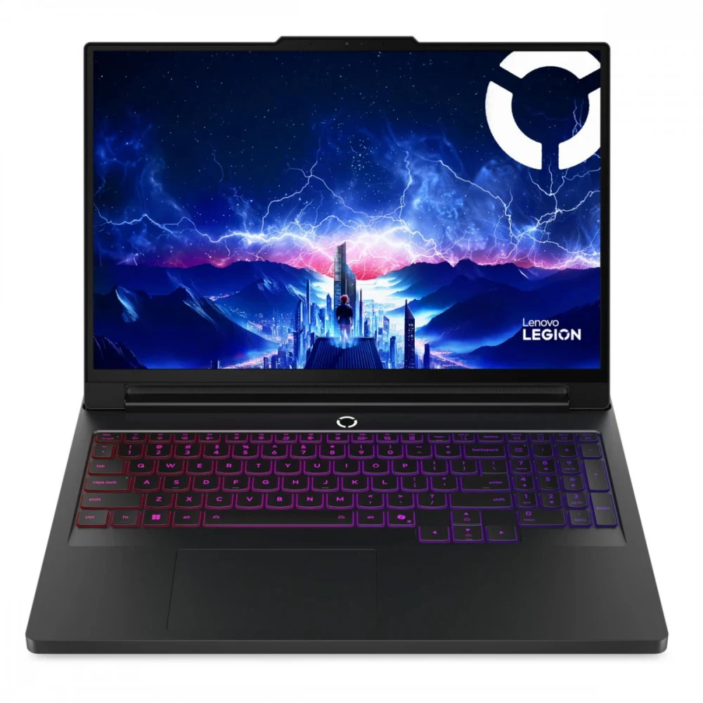 Ноутбук/ Lenovo Legion Pro 7 16IAX10H 16"(2560x1600 OLED 240Hz)/Intel Core Ultra 9 275HX(2.2Ghz)/32768Mb/1024SSDGb/noDVD/Ext:NVIDIA GeForce RTX 5080(16384Mb)/Cam/BT/WiFi/99WHr/war 1y/2.57kg/eclipse