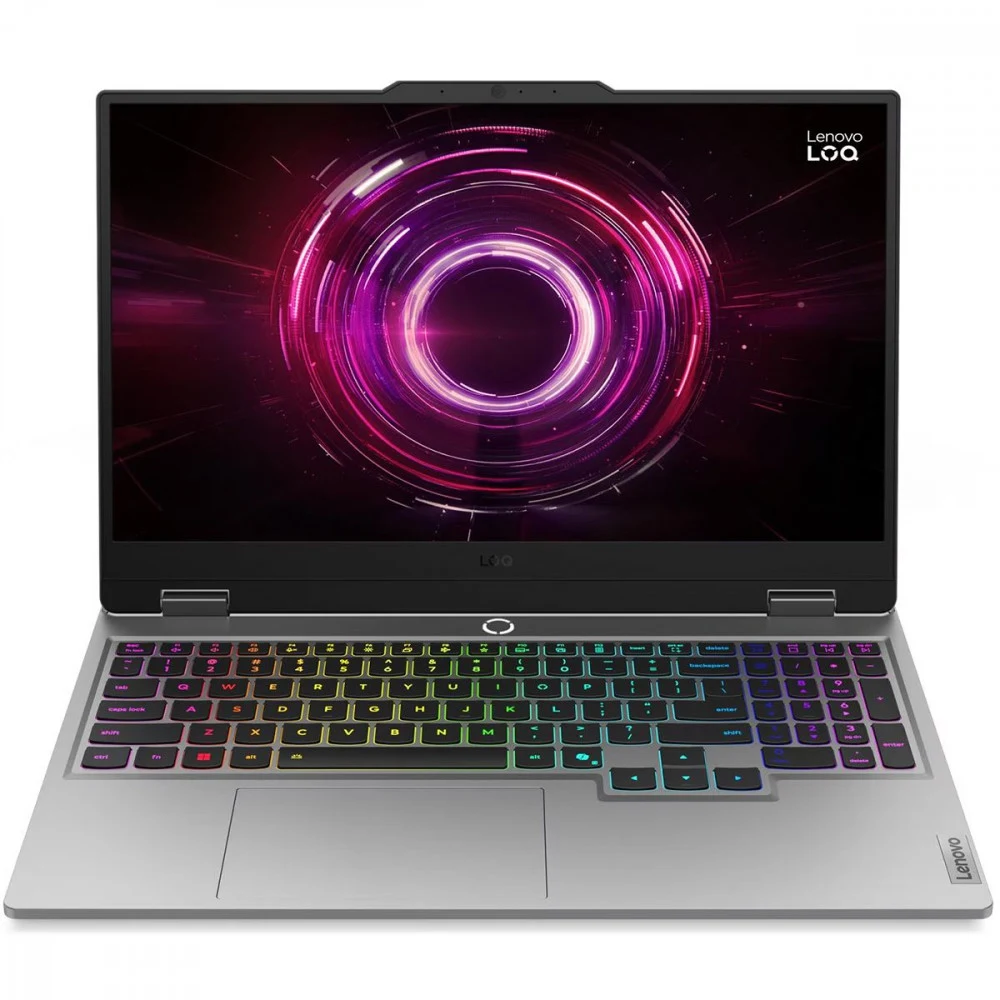 Ноутбук Lenovo LOQ 15AHP10 AMD Ryzen 7 250/16Gb (1*16 D5)/SSD512Gb/RTX5060 8Gb (100W)/15.6"/IPS/FHD/1920x1080/144Hz/Win11 (SL English)/RJ-45/Luna Grey/2.4kg