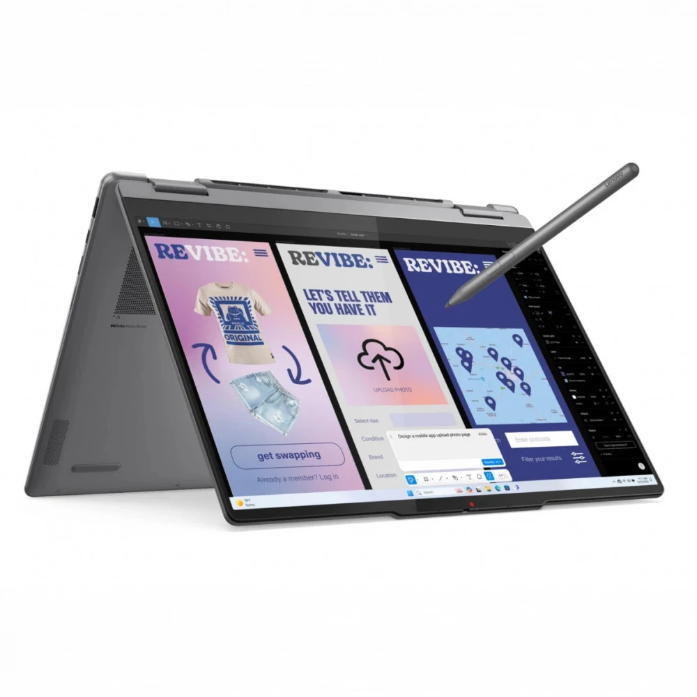 Ноутбук Lenovo Yoga 7 14ILL10 Core Ultra 7 256V 16Gb SSD512Gb Intel Arc 140V 14" OLED Touch WUXGA (1920x1200) без ОС grey WiFi BT Cam (83JQ007YRK)