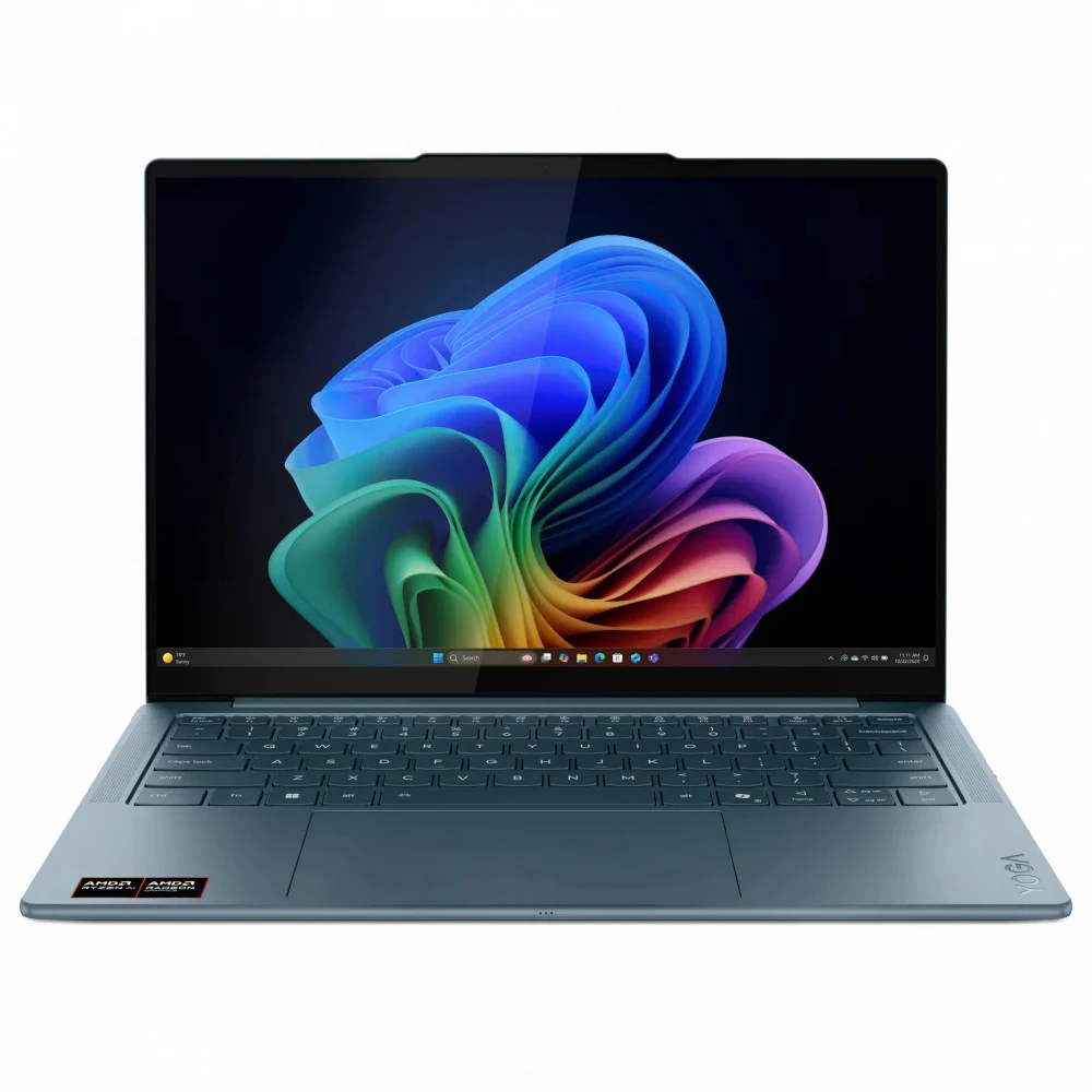 Ноутбук Lenovo Yoga Slim7 14AKP10 Ryzen AI 5 340 16Gb SSD1Tb AMD Radeon 840M 14" OLED 2.8K (2880x1800) Windows 11 Home turquoise WiFi BT Cam (83JY0009RK)