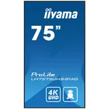 Монитор 75" iiyama ProLite LH7575UHS-B1AG, Black,IPS,3840x2160@60Hz,500кд/м2,1200:1,8ms,3HDMI,DP,USB