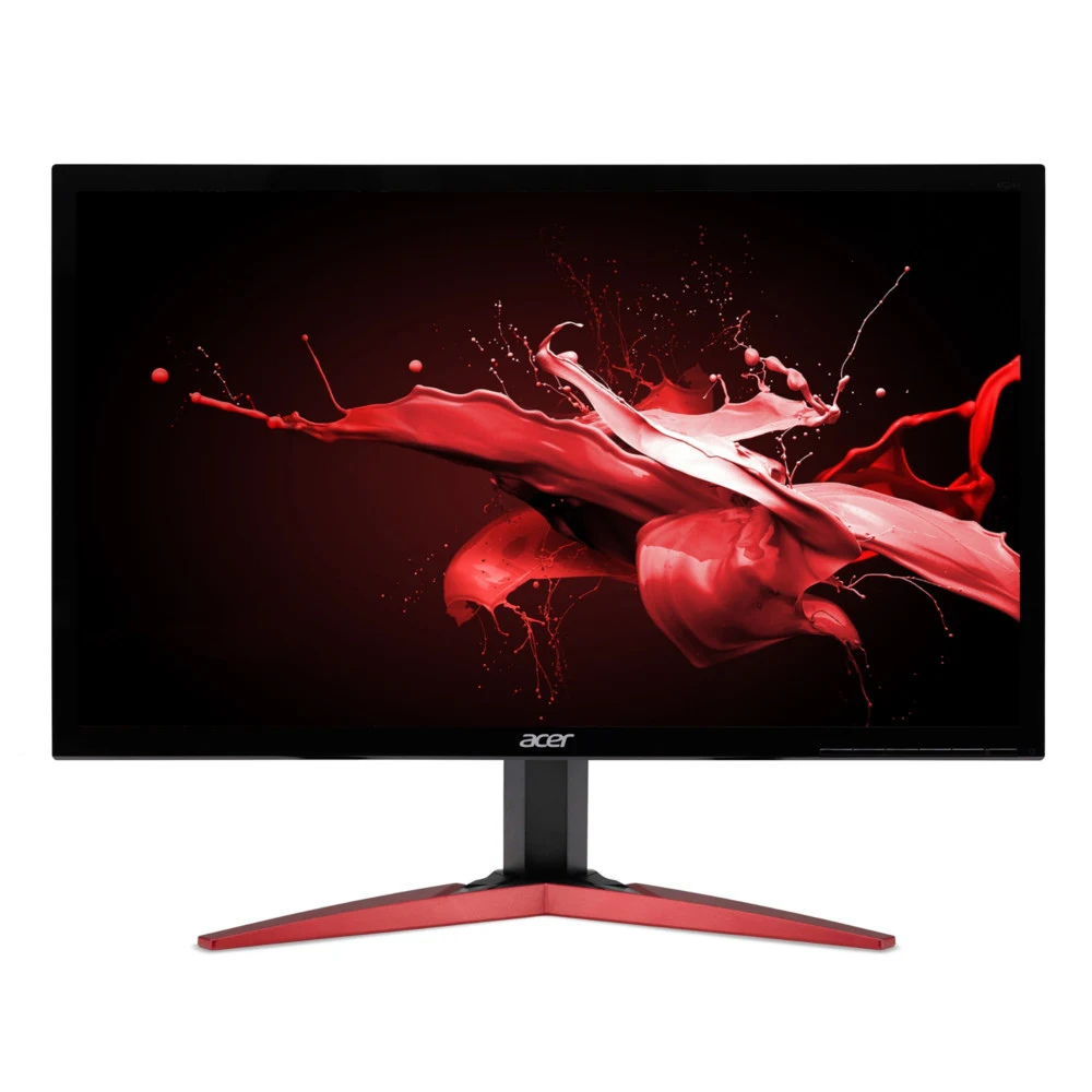 ACER 23,6" KG241QSbiip (16:9)/TN+Film(LED)/1920x1080/144Hz (165Hz Overclock)/1ms (G2G), 0.5ms (min)ms/300nits/1000:1/2xHDMI(2.0)+DP(1.2)/HDMI FreeSync/Black with red stripes on footstand