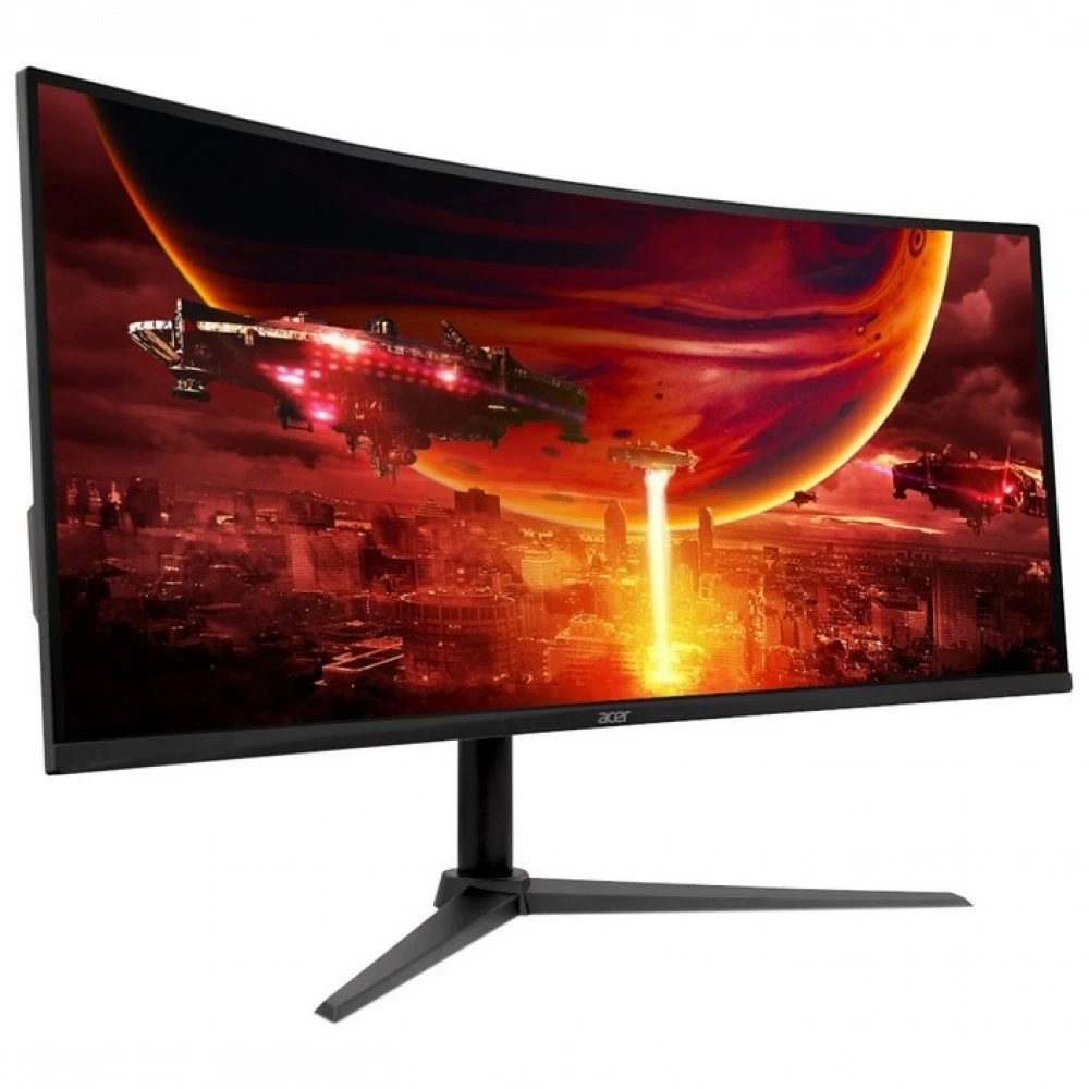 Монитор Acer Nitro ED340CURX0bmiipx / 86cm 34'' Curved ZeroFrame VA WQHD /200Hz 21:9 1ms(VRB) /250nits 2xHDMI(2.1)/ DP MM Audio out HDR10 FreeSync Premium /EU Black H.cable x1/регулируемая по высоте