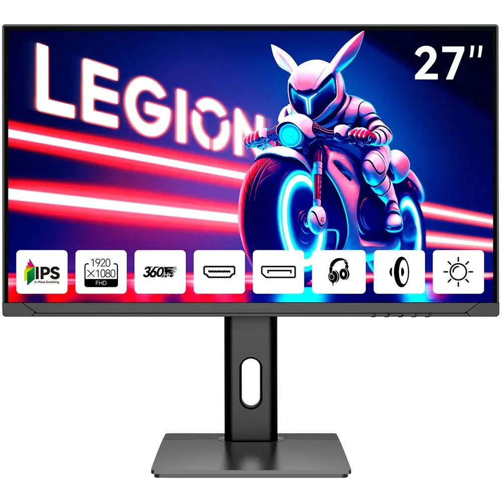 Монитор 27" AIWA MD2710 IPS, 1920x1080, 360Hz, 1ms, 300сd/m, 1000:1, HDR | 2xHDMI(2.0), 2xDP(1.2) | HAS, Pivot, Swivel, ExPSU, Speakers, Vesa 75, Black