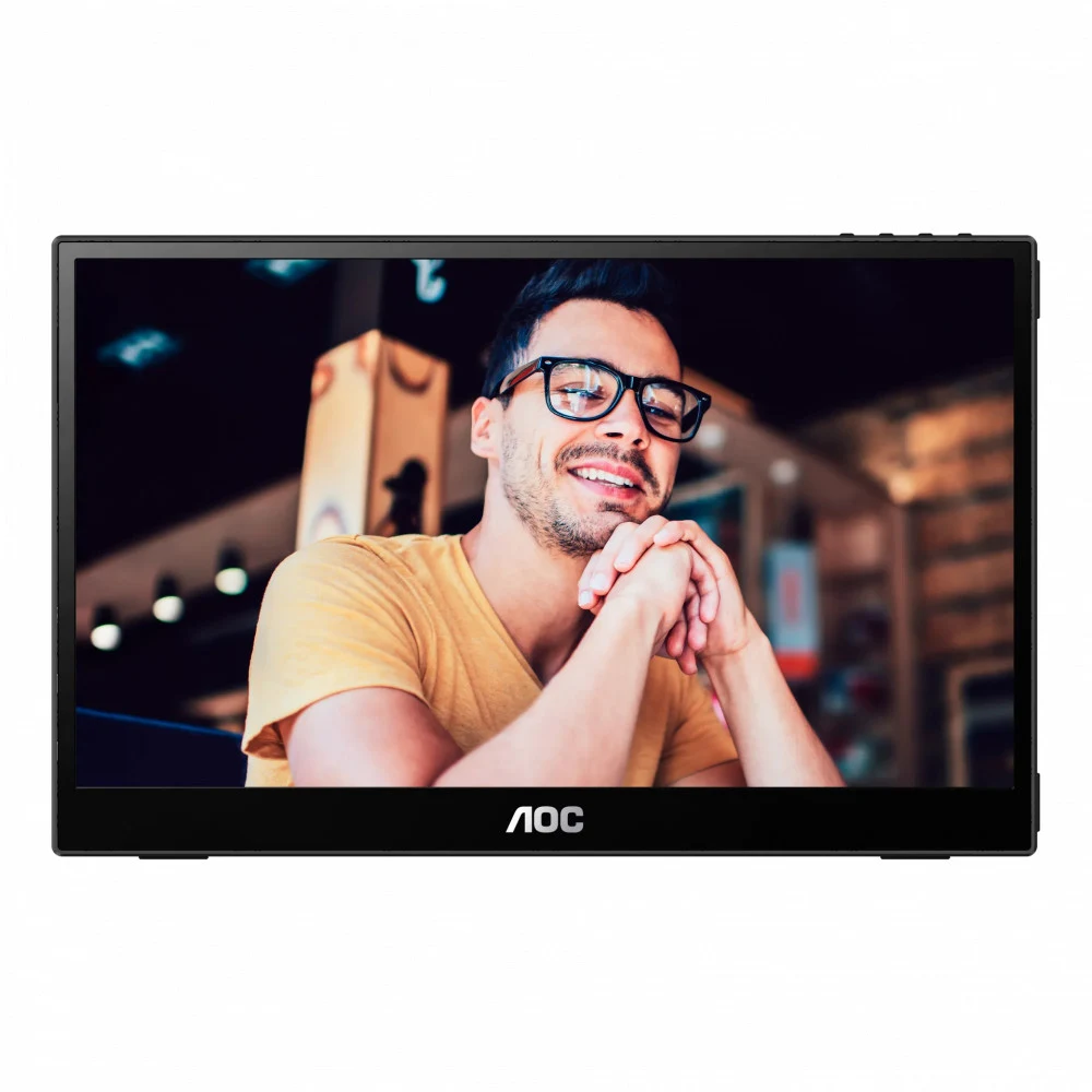 Монитор 15.6" AOC 16T3EA, Black, IPS, 1920x1080@60Hz, 250кд/м2, 700:1, 4ms, H:170/V:170, USB-C