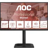 Монитор 23.8" AOC 24E4CV Black (IPS, 1920x1080, 120Hz, 4 ms, 178°/178°, 300 cd/m, 1500:1, +HDMI, +DisplayPort, +4xUSB 3.2, +USB Type-C (90W), +MM, Pivot)