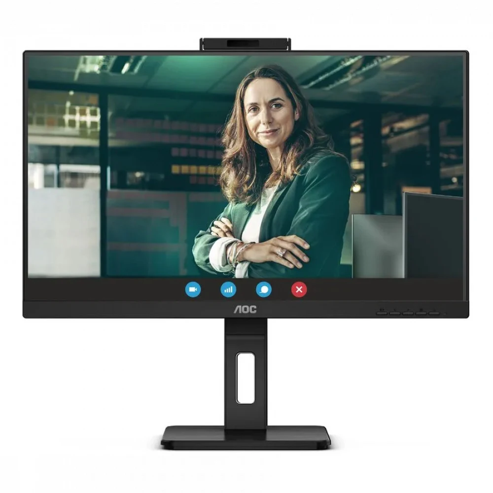 Монитор LCD 23.8'' 16:9 1920х1080(FHD) IPS, nonGLARE, 75 Hz, 300 cd/m2, H178°/V178°, 1000:1, 50М:1, 16.7M, 4ms, 2xHDMI, DP, USB-Hub, Height adj, Pivot, Tilt, Swivel, Speakers, Camera, Black