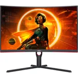 Монитор LCD 31.5'' [16:9] 2560х1440(WQHD) VA, Curved, nonGLARE, 300cd/m2, H178°/V178°, 3000:1, 80M:1, 16.7M, 4ms, VGA, HDMI, DP, USB-Hub, Height adj, Pivot, Tilt, Swivel, Speakers, 3Y, Black-Red