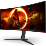 Монитор 34" AOC CU34G2XP Black (VA, изогнутый, 3440x1440, 180Hz, 1 ms, 178°/178°, 80M:1, +2xHDMI 2.0, +2xDisplayPort 1.4, +4xUSB 3.0, +MM, +регулировка по высоте)