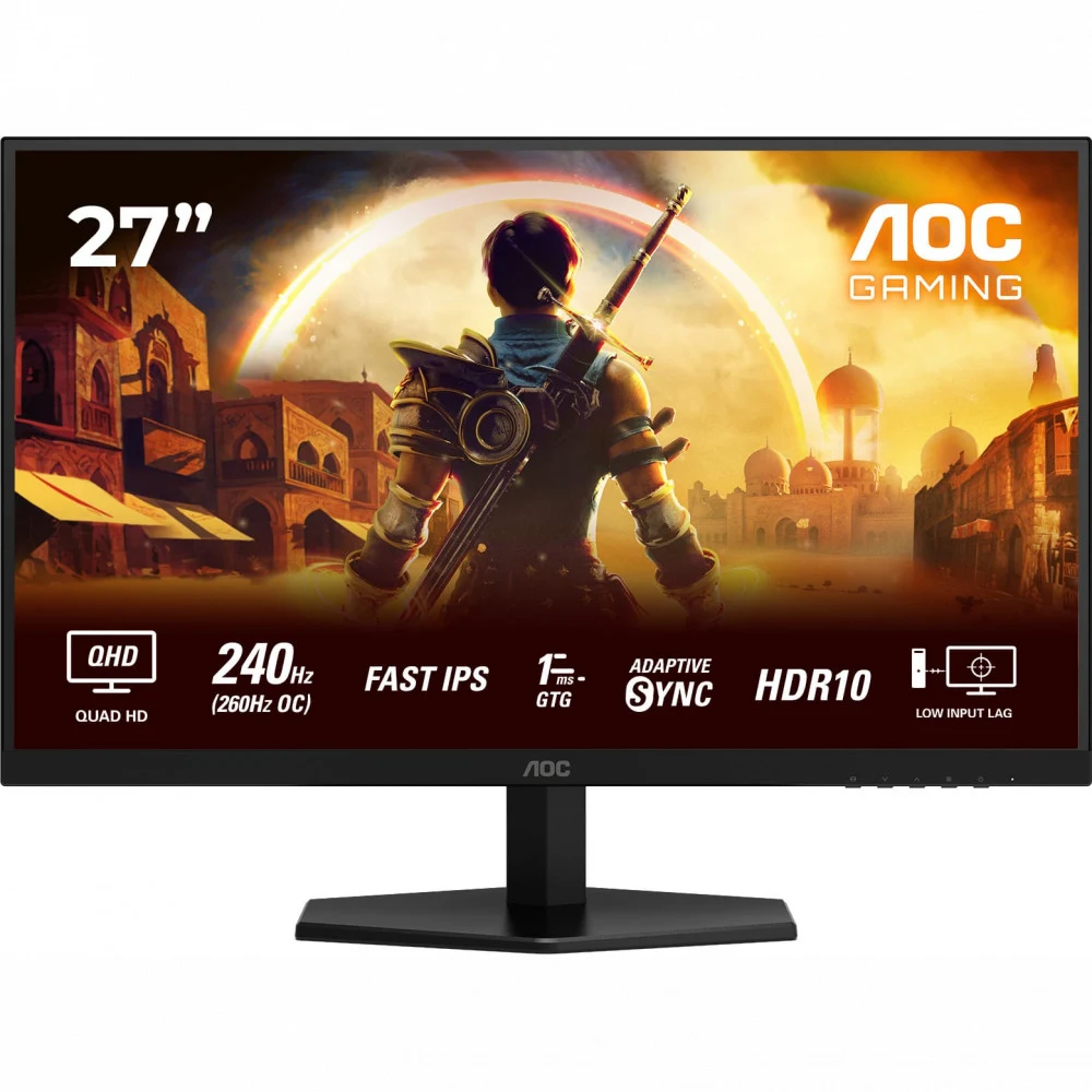 Монитор AOC 27" Q27G42ZE черный IPS LED 0.3ms 16:9 HDMI матовая 1000:1 300cd 178гр/178гр 2560x1440 240Hz DP Quad 2K (1440p)