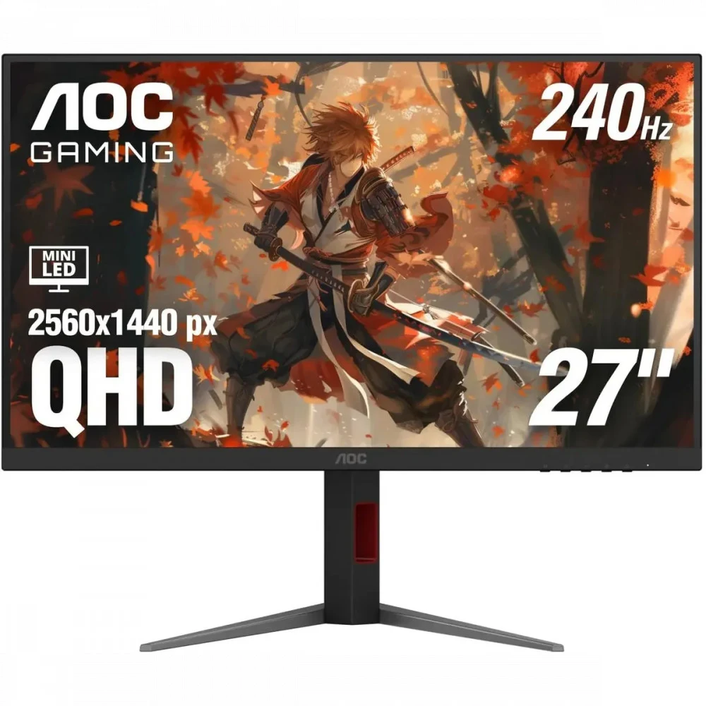 Монитор AOC 27" Q27G4ZMN черный VA LED 1ms 16:9 HDMI матовая HAS Piv 5000:1 450cd 178гр/178гр 2560x1440 240Hz DP Quad 2K (1440p) 7.05кг