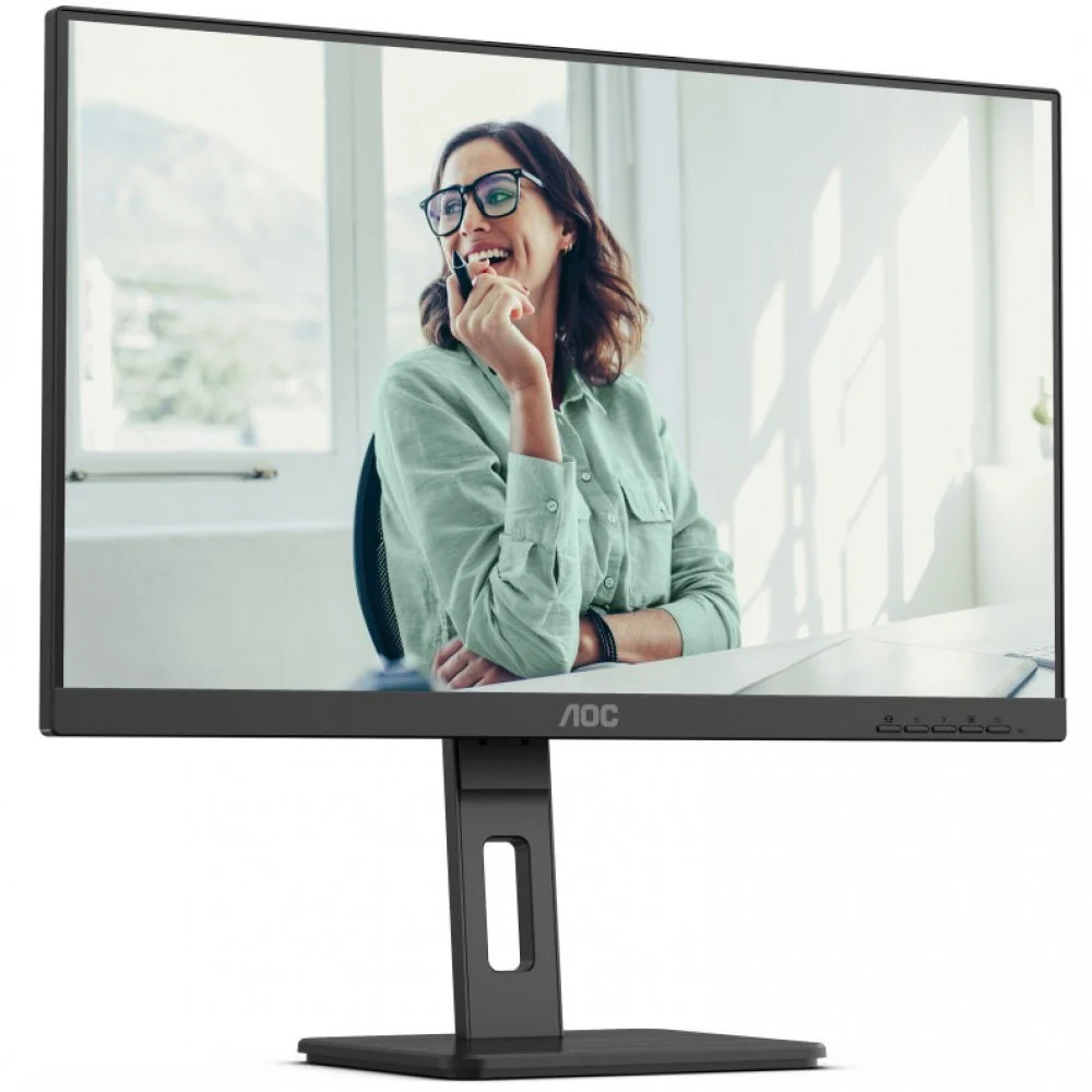 Монитор 27" AOC Q27P3CV Black (2560x1440, IPS, 75Hz, 20M:1, 250cd, 4 ms, 2xHDMI 1.4, DisplayPort 1.2, 4xUSB 3.2, DP+PD USB Type-C * 65W Speakers, RJ45, Height adj 150, pivot, VESA 100, 3Y,)