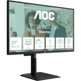 Монитор 27" AOC Q27P4CV IPS, 2560x1440, 120Hz, 4ms, 350сd/m, 1500:1 | HDMI(2.0), DP(1.4), Type-C(PD-96W), 4xUSB 3.2, RJ45 | HAS, Pivot, Swivel, InPSU, Speakers, Vesa 100, Black