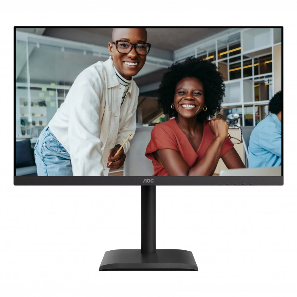 Монитор 27" AOC 3840x2160 WLED 16:9 IPS 400cd, 1200:1, 20M:1, 4ms, 178°/178°, 2xHDMI, DP, USB hub: 4*USB3.2, USB-C(90W), RJ45, 60Hz, Speakers, Tilt, Height, Swivel, Pivot, VESA, Internal, Black, 3y