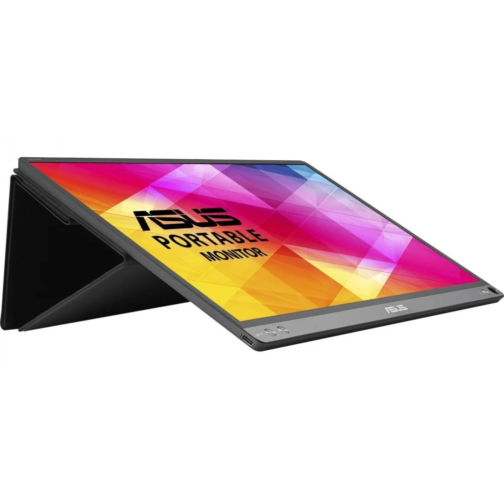 Монитор ASUS ZenScreen Go MB16AHP, 15,6" IPS портативный, с интерфейсом USB-C, Full HD (1920x1080), аккумулятор (до 4 часов автономной работы), micro-HDMI, складной чехол, автоматический поворот изо