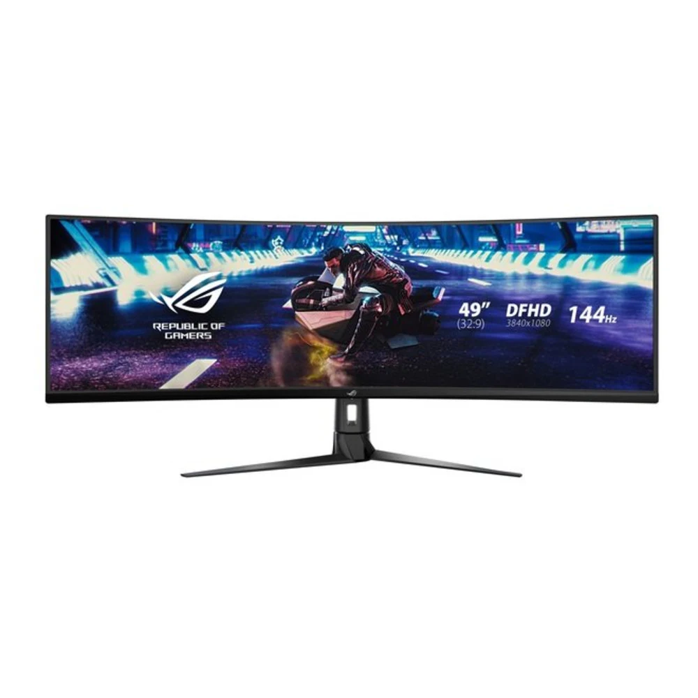 Монитор LCD 49" XG49VQ/ ASUS ROG Strix XG49VQ 49" Curved UHD (3840x1440) monitor, VA, 32:9, 144 Hz, 3000 :1, HDMIx2, DP, USB 3.0, 178°(H)/178°(V), Speakers 5W x 2 Stereo RMS, FreeSync 2 HDR, Display