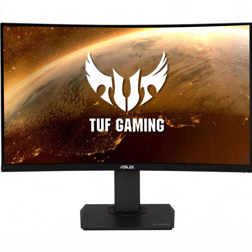 ASUS 31.5" VG32VQR VA LED изогнутый 2560x1440, 1ms, 400cd/m2, 3000:1, 178°/178°, 2*HDMI, DP, HDR10, FreeSync, 165Hz, колонки, HAS, Tilt, VESA, Black, 90LM04I0-B03170 3 years