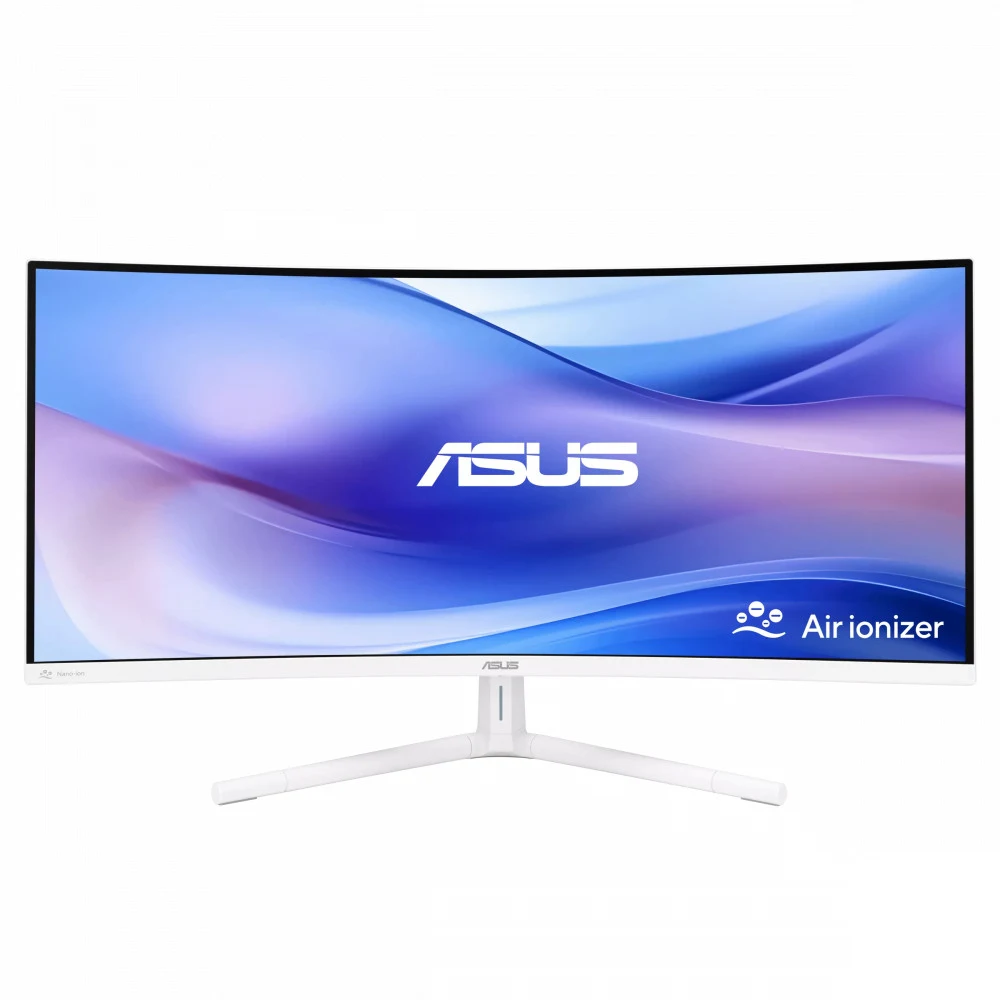 Монитор Asus 34" VU34WCIP-W черный VA LED 1ms 21:9 HDMI M/M матовая HAS 3000:1 300cd 178гр/178гр 3440x1440 100Hz DP 2K USB 5.21кг