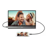ASUS 15.6" MB16AP IPS USB-Portable Monitor, 1920x1080, 5ms, 220cd/m2, 800:1, 178°/178°, USB Type-C/3.0, Pivot Auto-Rotate, Ultra-slim, SmartCase, Compatible Thunderbolt 3, DarkGray, 90LM0381-B02170
