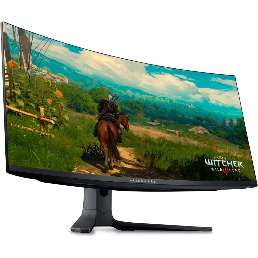 Монитор Dell 34" AW3423DWF Gaming Monitor Curved S/Bk (QD-OLED 21:9 1000cd/m2 1M:1 3440x1440x165Hz 0.1ms 1,07bln 178/178 2xDP HDMI 4xUSB-A3.2 USB-B3.2 HAS Swiv Tilt VESA)