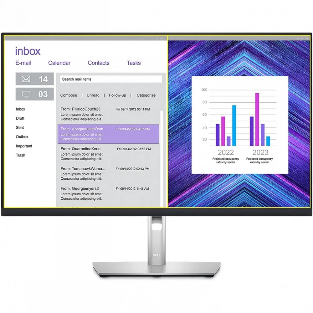 Dell 27 Monitor -P2723DE - 68.6cm (27") /IPS QHD (2560x1440/(16:9)/350 cd/m²/HDMI, DP,USB-C hub,RJ45,4xUSB 3.2 DS/War 3YrW Display Type: LED-backlit LCD monitor / TFT active matrix Energy Class: Cla