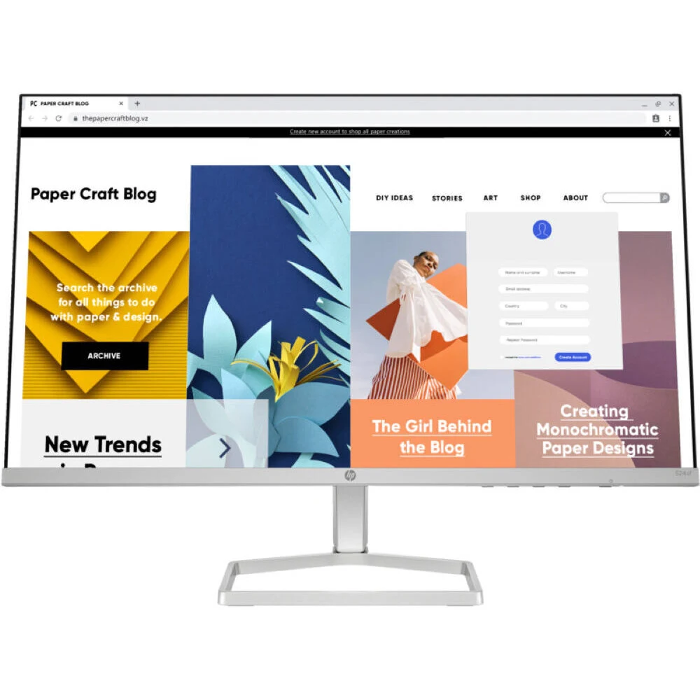 Монитор HP 23.8" Series 5 524sf серебристый/черный IPS LED 16:9 HDMI матовая 300cd 178гр/178гр 1920x1080 100Hz VGA FHD 2.5кг
