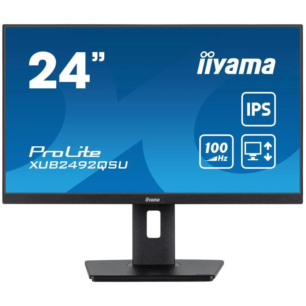 Монитор LCD 23.8'' 16:9 2560х1440(WQHD) IPS, 100 Hz, 300 cd/m2, H178°/V178°, 1000:1, 80M:1, 16.7M, 0,5 ms, HDMI, DP, USB-Hub, Height adj, Pivot, Tilt, Swivel, Speakers, Black