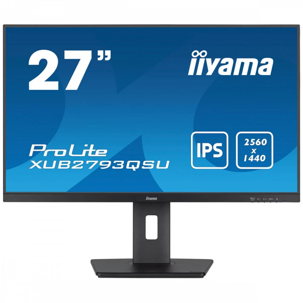 Монитор Iiyama 27" ProLite XUB2793QSU-B7 черный IPS LED 1ms 16:9 HDMI M/M матовая HAS Piv 1300:1 300cd 178гр/178гр 2560x1440 100Hz DP 2K USB 5.6кг