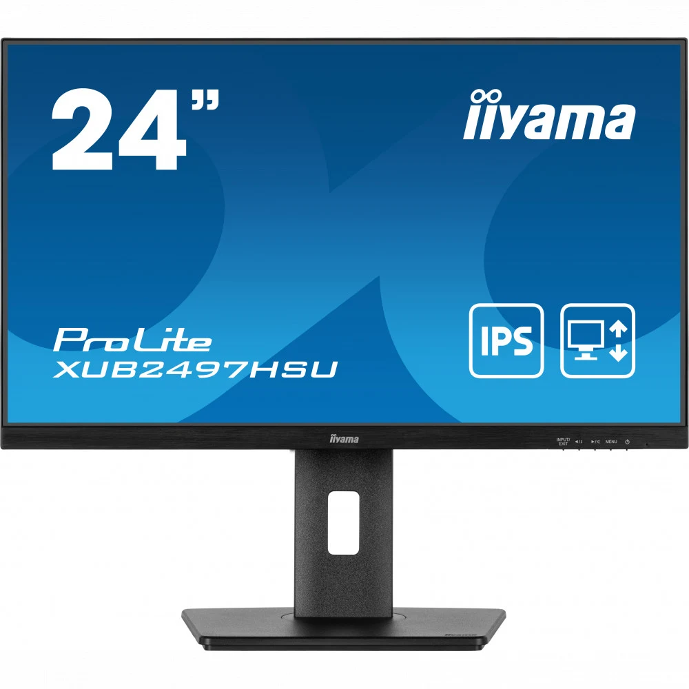 Монитор, iiyama, ProLite, X2497HSU-B1, 23.8", 1920 x 1080, IPS, 120Гц, 16:9, 350 кд/м, 1500:1, 4 мс, 178/178, HDMI*1, DP*1, USB A*2, USB C*2 , VESA 100*100 мм, Черный