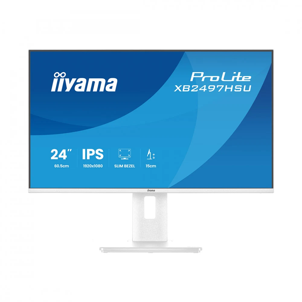 Монитор, iiyama, ProLite XB2497HSU-W1, 23.8", 1920 x 1080, IPS, 120Гц, 16:9, 350 кд/м, 1500:1, 4 мс, 178/178, HDMI*1, DP*1, USB A*2, USB C*2 , VESA 100*100 мм, Черный