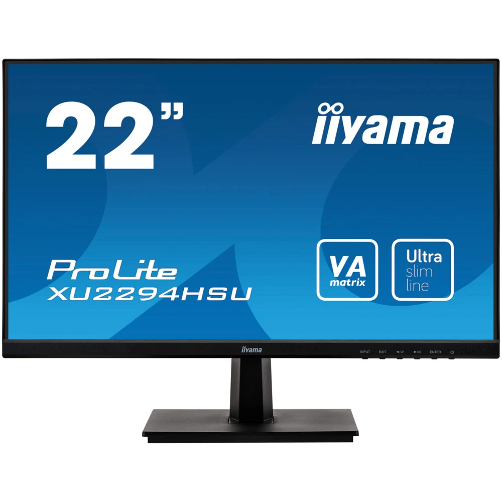 Монитор жидкокристаллический Iiyama Монитор LCD 21.5'' [16:9] 1920х1080(FHD) VA, nonGLARE, 250cd/m2, H178°/V178°, 3000:1, 80M:1, 16.7M, 4ms, VGA, HDMI, DP, USB-Hub, Tilt, Speakers, 3Y, Black