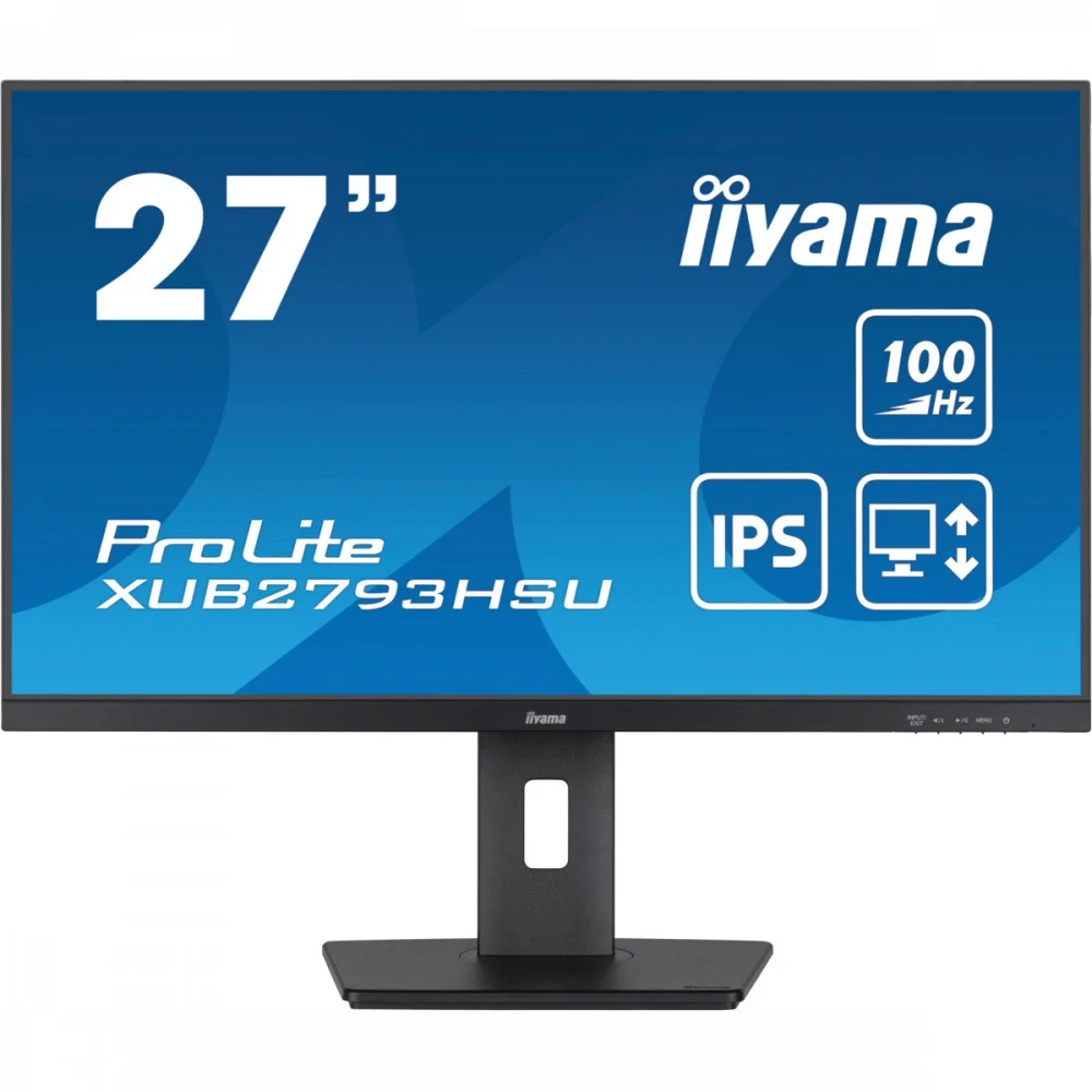 Монитор Iiyama 27" ProLite XUB2793HSU-B7 черный IPS LED 1ms 16:9 HDMI M/M матовая HAS Piv 1300:1 300cd 178гр/178гр 1920x1080 100Hz DP FHD USB 5.4кг