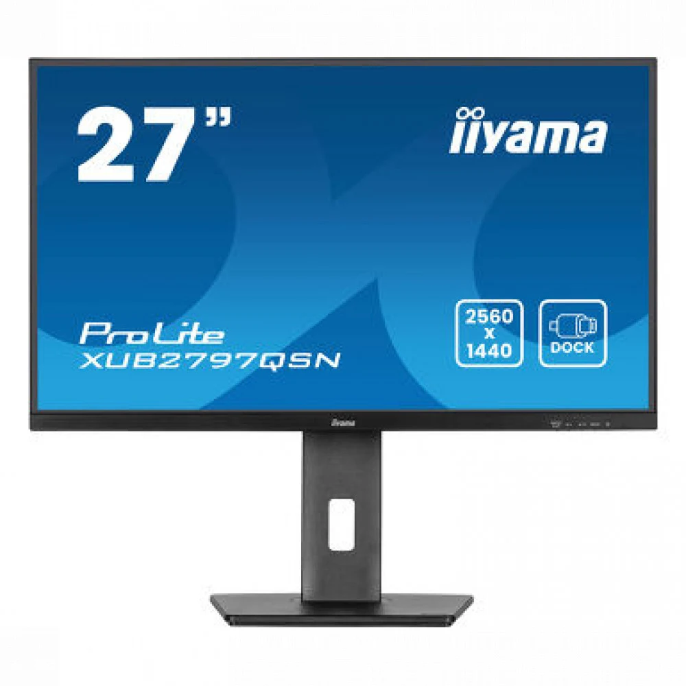 Монитор, iiyama, ProLite, XUB2797QSN-B2, 27", 1920x1080, IPS, 100 Гц, HDMI, Mini jack, DP, USB (3.2 x4), USB-C, 1300:1, 300 кд/м2, 1мс, Регулировка наклона, 178/178, 16.7М, 16:9, Черный