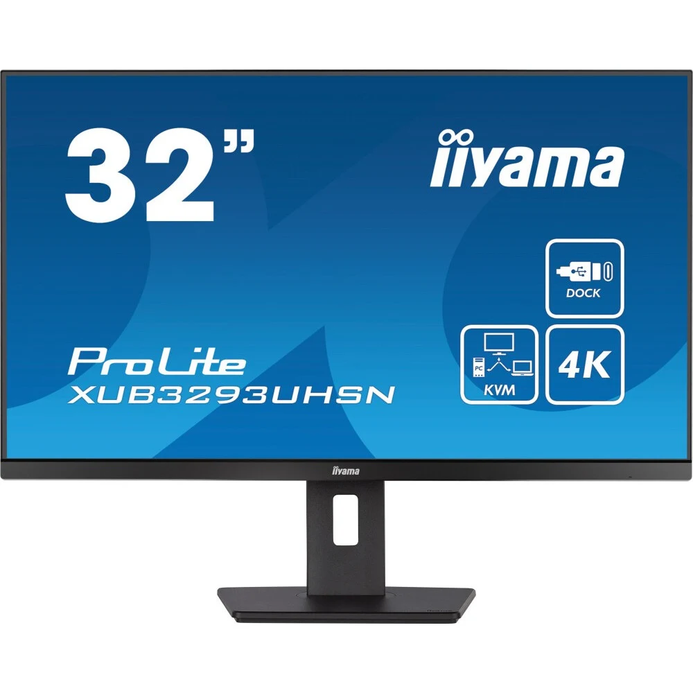 Монитор, iiyama, ProLite PL3293UH,XUB3293UHSN-B5, 31.5", 3840x2160, IPS, 60 Гц, HDMI, DP, USB (v3.2 x2), 350 кд/м2, 1000:1, 4мс, Регулировка наклона/вращения/высоты, 100х100,178/178, 16:9, 16.7, Чер