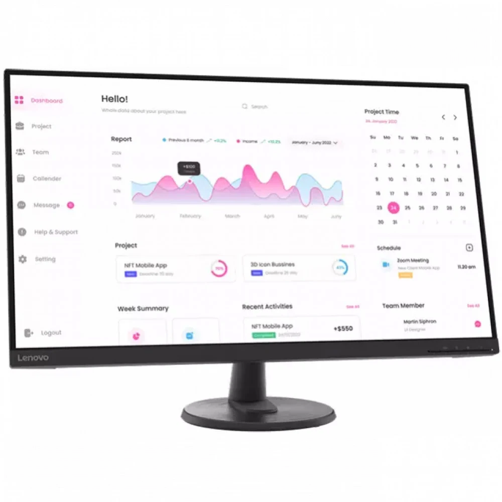 Монитор Lenovo 66FCGAC2EU D32-40 31.5" VA/1920x1080/75Hz/4ms/3000:1/250nit/HDMI 2.0/DP1.2/HDMI in box