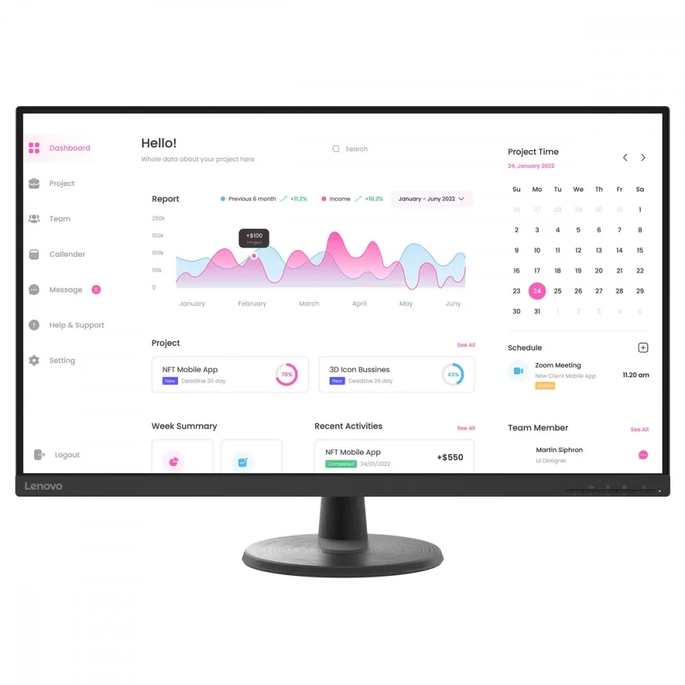 Монитор Lenovo 66FDGAC2EU D32u-40 31.5" VA/3840 x 2160/60Hz/4ms/3000:1/250nit/2 x HDMI 2.0/DP1.2/HDMI in box