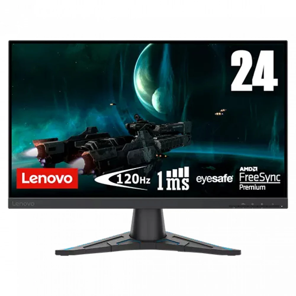 Монитор Lenovo 66D7GAR1EU G24e-20 23.8" VA/1920x1080/100Hz/120Hz/FreeSync Premium/1ms/3000:1/3M:1/300nit/HDMI 2.0/DP1.2/HDMI in box