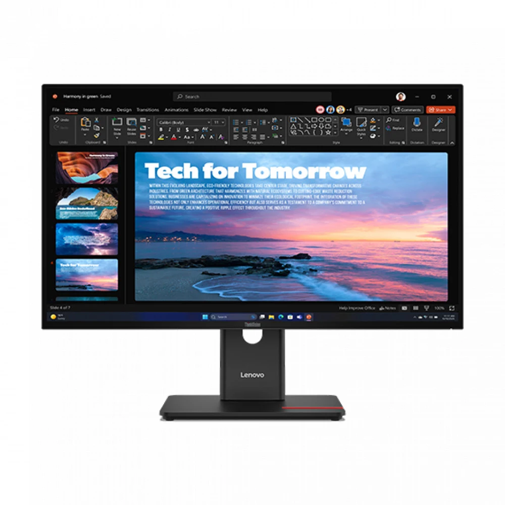 ThinkVision T27QD-40 27 inch 2K QHD Monitor with Eyesafe (IPS Panel, 120Hz, 4ms, HDMI, DP, USB-C 96W PD, Ethernet, Phone Holder) -Tilt/Swivel/Lift/Pivot Stand