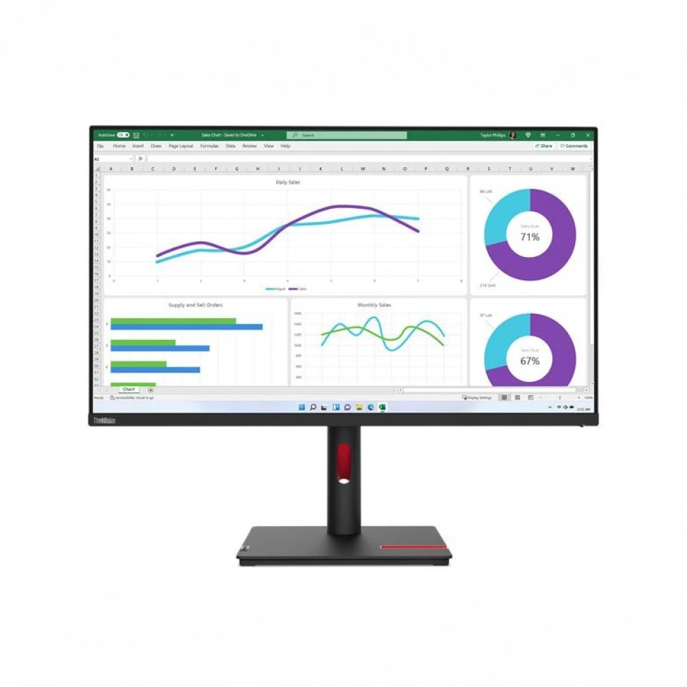 Монитор Lenovo 31.5" ThinkVision T32h-30 черный IPS LED 4ms 16:9 HDMI матовая HAS Piv 1000:1 350cd 178гр/178гр 2560x1440 60Hz DP Quad 2K (1440p) USB 9.9кг