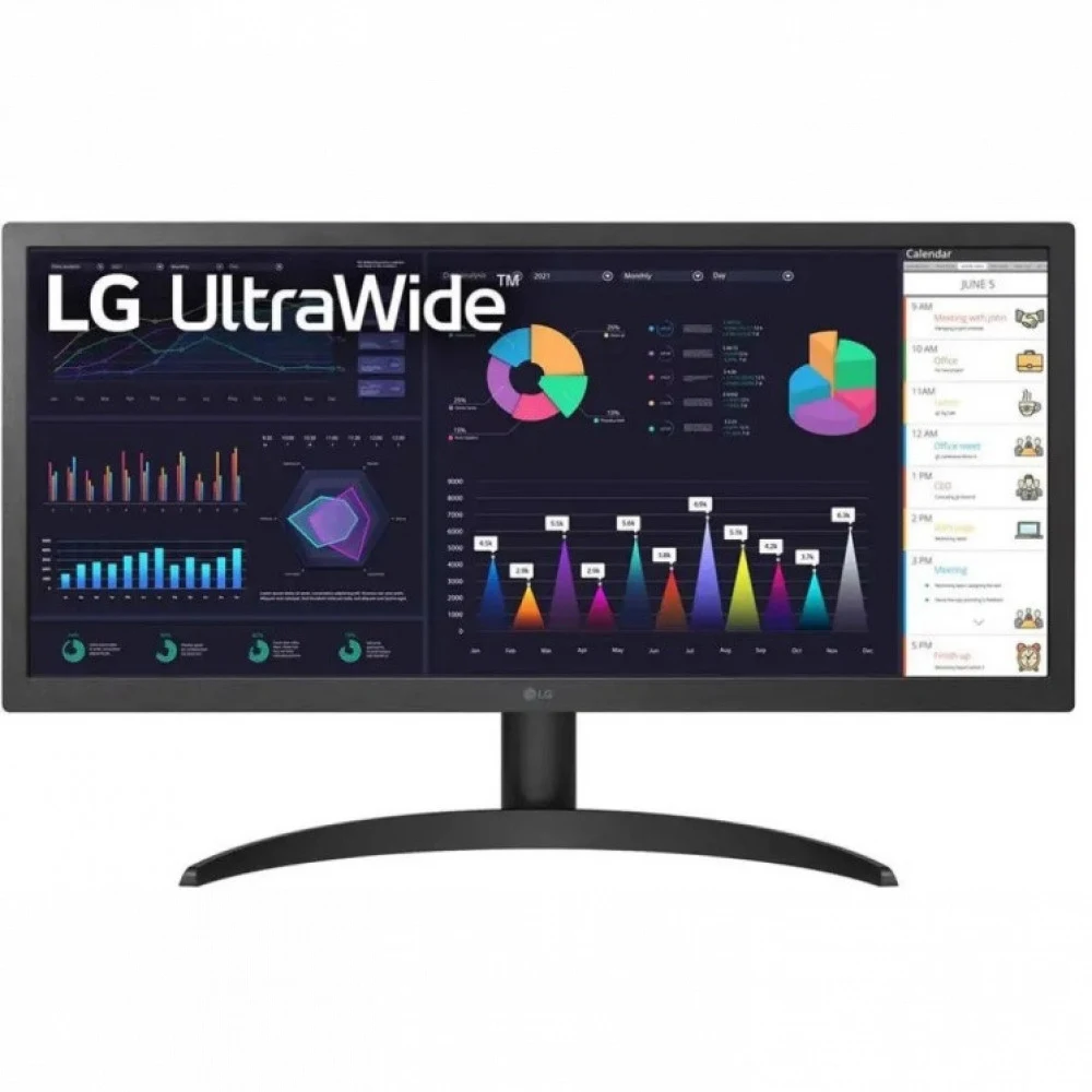 Монитор LCD 26'' 21:9 2560x1080 IPS, nonGLARE, 75 Гц, 250cd/m2, H178°/V178°, 1000:1, 16.7M, 5ms, 2Y, Черный