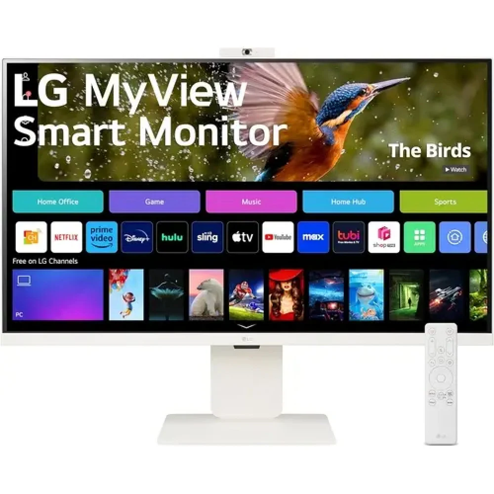 Монитор LG LCD 32SR85U-W/ LG MyView 32SR85U-W 31.5'' 4K UHD Smart Monitor, IPS, 400cd/m2, 16:9, 5мс (GtG), 60Hz, 178/178, speakers 5Wx2, webcamera, внешний БП, USB Type-C(90W), 2xHDMI, USB, VESA 100