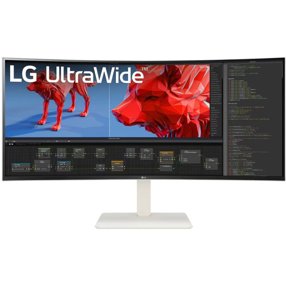 Монитор жидкокристаллический LG 38WR85QC-W.ARUZ 38'' 21:9 3840x1600(UW4K) IPS, Curved, nonGLARE, nonTOUCH, 144 Hz, 600 cd/m2, HDMI, DP, USB-C,USB-A, RJ45, speakers, White