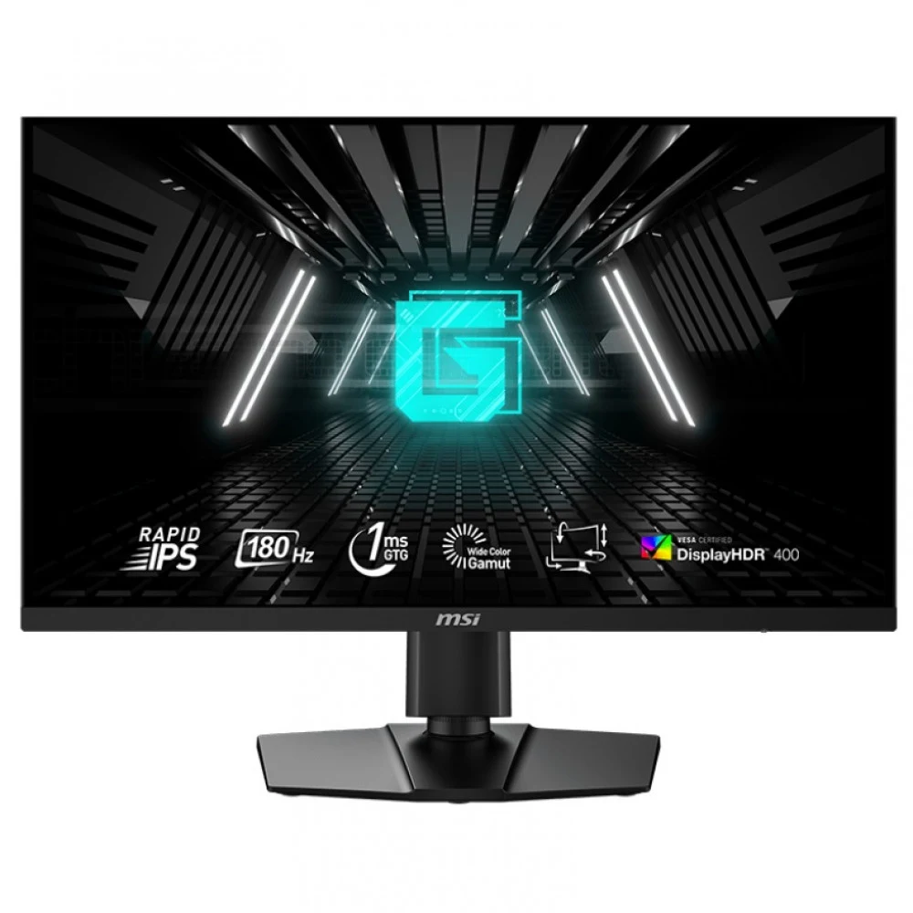 MSI G274QPF E2 27" 16:9 WQHD(2560x1440) Rapid IPS,1ms, 1000:1, 100M:1, 400nit, 178/178, 2xHDMI 2.0b, DP 1.4a, USB-C, Tilt, Swivel, Height,Pivot,VESA,180Hz,Black,1y w-ty