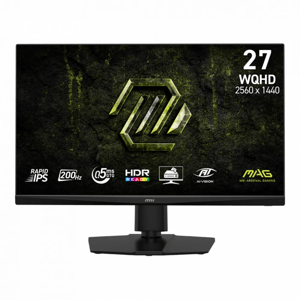 Монитор MSI MAG 272QPF E20 27" 16:9 WQHD(2560x1440) Rapid IPS Flat, 0.5ms(GTG), 1000:1, 100M:1, 300nits, 178/178, 2xHDMI 2.0b, DP 1.4a, Tilt,Swivel,Height,Pivot,VESA,200Hz,Black,1y w-ty