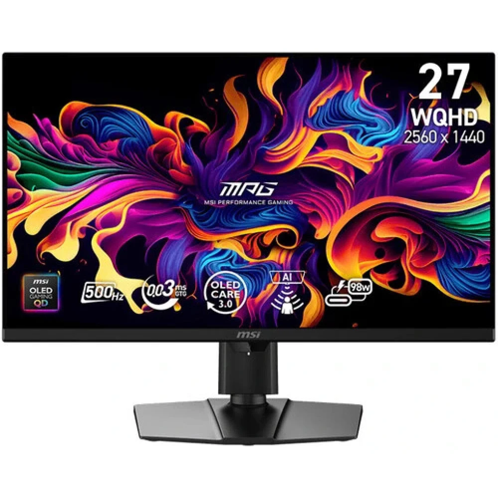 Монитор Bad Pack 26.5" MSI MPG 271QR QD-OLED X50 Black (QD-OLED, 2560x1440, HDMI+HDMI+DP+Type C (98W), USB Hub, 0.03 ms, 178°/178°, 300 cd/m, 1500000:1, 500Hz) bp