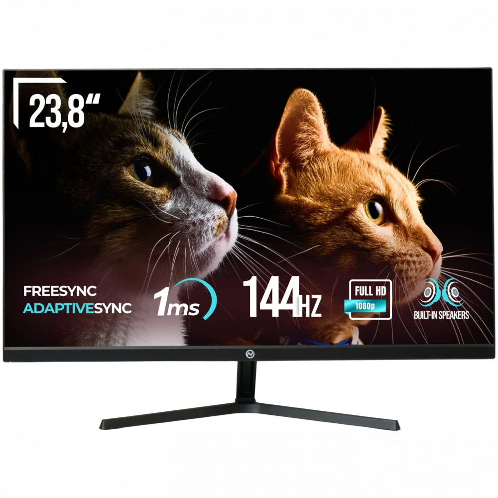 Монитор 23.8" ONVYX ONMR24FHD144B169F, FullHD, IPS, 144Hz, 1ms, 300 cd/m2, 1000:1, HDMI/DP, 2x3W ONMR24FHD144B169F