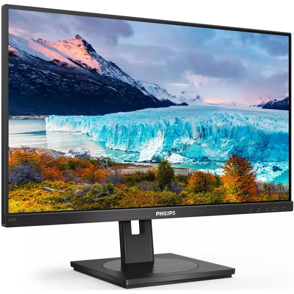 Монитор Philips 21.5" 222S1AE черный IPS LED 16:9 DVI HDMI M/M матовая HAS Pivot 250cd 178гр/178гр 1920x1080 D-Sub DisplayPort FHD 4.3кг