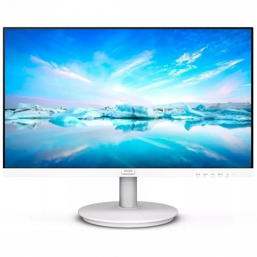 Монитор 27" PHILIPS 271V8AW/01/00 IPS, 1920x1080, 75Hz, 4мс, 250кд/м, Угол Обзора 178/178, 1000:1, SRGB, Mega Infinity DCR, VESA 100x100, HDMI VGA, Колонки 2x2W, Наклон -5/20 градусов, Белый