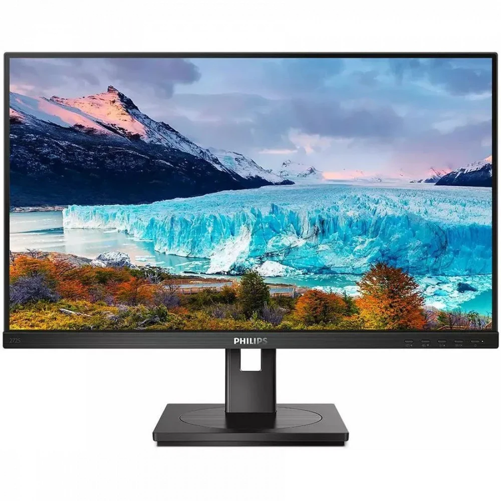 Монитор 27" Philips 272S1M/00 black (IPS,1920x1080, 178°/178°, 300cd/m2, 1000 :1, 4ms, 75Hz, HAS, VGA, DVI, HDMI, DP, USB-hub, MM) (272S1M)